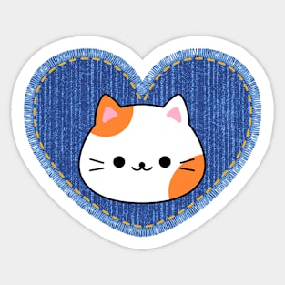 Cat heart Sticker